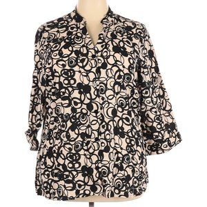 Tweeds 3/4 Sleeve Linen Button-Down Shirt